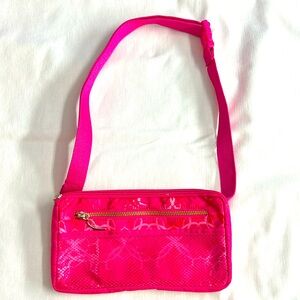 🌞 Avon Neon pink Fanny pack bum bag mesh open pocket zipper pockets & more